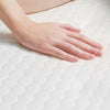 A closeup of the GlacioTex Mattress Protector showing it's cool to the touch design
