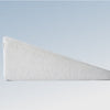 The Helix Wedge Pillow on a blue background