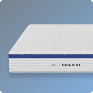 Helix Midnight mattress on a blue background
