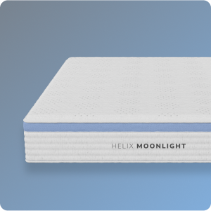 Helix Moonlight mattress on a gradient blue background