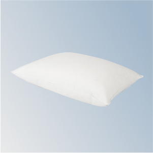 The Helix Down and Feather Pillow on a blue gradient background