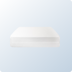 The Waterproof Mattress Encasement on a blue background gradient